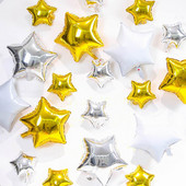 10 bucăți de 10 inci cu stea cu cinci colțuri baloane din folie pentru baby shower, petrecere de aniversare pentru copii, furnituri pentru decorațiuni de nuntă, baloane pentru copii Globos