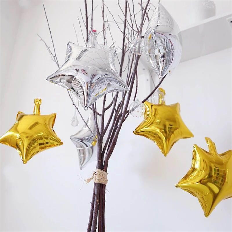 10 bucăți de 10 inci cu stea cu cinci colțuri baloane din folie pentru baby shower, petrecere de aniversare pentru copii, furnituri pentru decorațiuni de nuntă, baloane pentru copii Globos