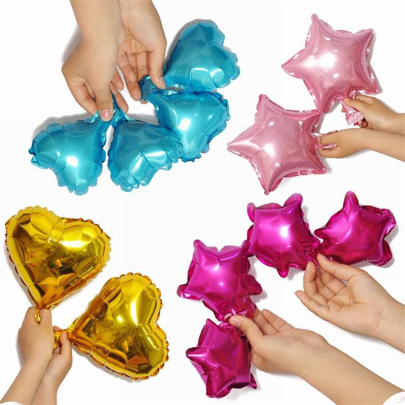 10 bucăți de 10 inci cu stea cu cinci colțuri baloane din folie pentru baby shower, petrecere de aniversare pentru copii, furnituri pentru decorațiuni de nuntă, baloane pentru copii Globos