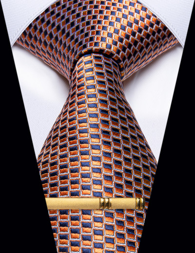 Podesivi set muških kravata i kopči Dodaci za košulje Modna točkica Plava zlatna kravata za muškarce Vjenčanje Poslovna zabava Rođendanski darovi