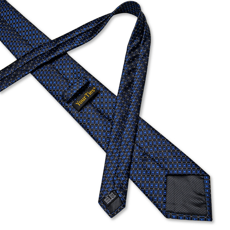 Podesivi set muških kravata i kopči Dodaci za košulje Modna točkica Plava zlatna kravata za muškarce Vjenčanje Poslovna zabava Rođendanski darovi