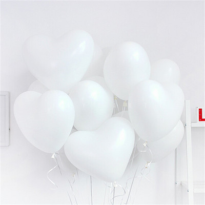 Mat bijelo srce Okrugli baloni od lateksa Balon s helijem Potrepštine za vjenčanje Dekor Babyshower Dekoracije za rođendanske zabave Globos