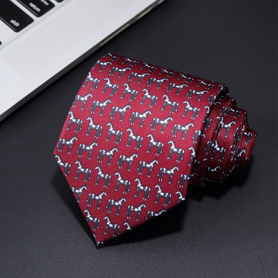 2021, noua cravată cu imprimeu la modă pentru bărbați, cravată de mătase de 8 cm, realizată manual, cravată geometrică florală cachetadă pentru petrecerea de afaceri, cadou de nuntă