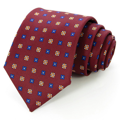 2021, noua cravată cu imprimeu la modă pentru bărbați, cravată de mătase de 8 cm, realizată manual, cravată geometrică florală cachetadă pentru petrecerea de afaceri, cadou de nuntă