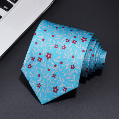 2021, noua cravată cu imprimeu la modă pentru bărbați, cravată de mătase de 8 cm, realizată manual, cravată geometrică florală cachetadă pentru petrecerea de afaceri, cadou de nuntă