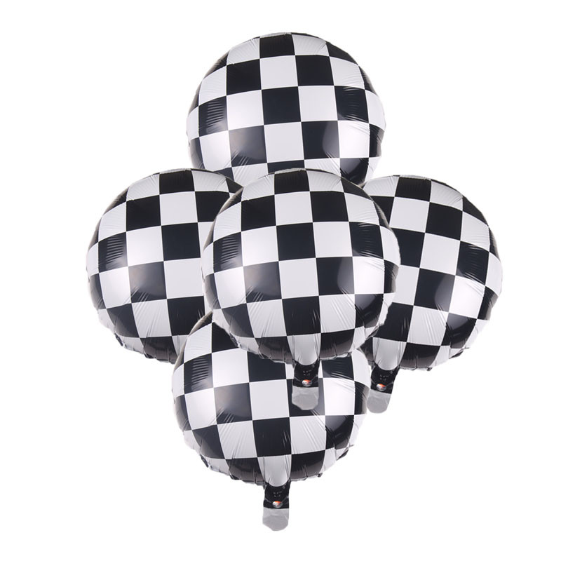10 kom/lot 18 inčni prugasti crno-bijeli okrugli baloni od folije s konfetima Latex baloni Potrepštine za rođendansku proslavu Svadbena dekoracija