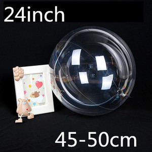 5db Clear Bobo Balloon Glow Bubble Ballon LED füzérrel Valentin-napi karácsonyi esküvői születésnapi parti dekorációhoz