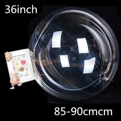 5db Clear Bobo Balloon Glow Bubble Ballon LED füzérrel Valentin-napi karácsonyi esküvői születésnapi parti dekorációhoz
