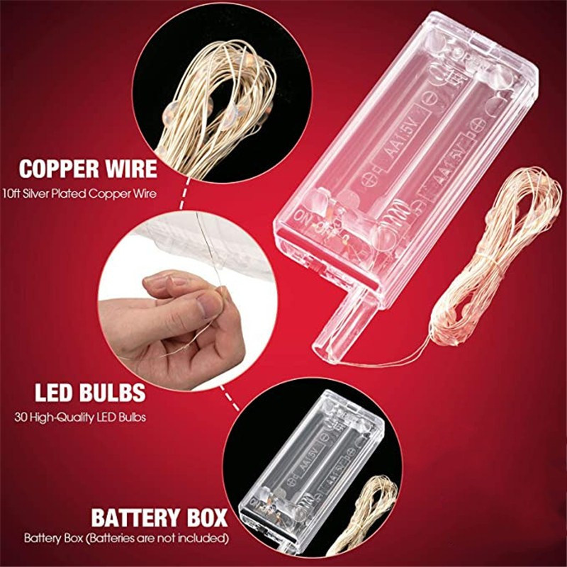 5db Clear Bobo Balloon Glow Bubble Ballon LED füzérrel Valentin-napi karácsonyi esküvői születésnapi parti dekorációhoz