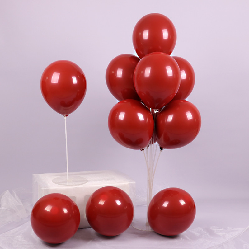 Dupla vastag rétegű gránátalma piros kerek latex léggömb születésnapi parti dekoráció hélium globos esküvői helyszín elrendezési kellékei