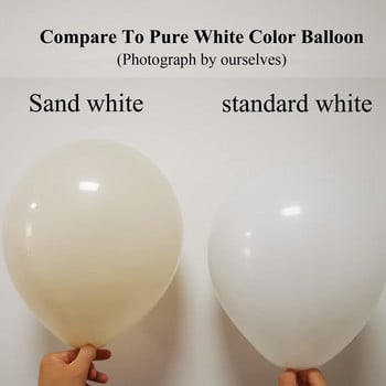 50 τμχ Μπαλόνια λευκής άμμου 10 ιντσών Baby shower balloon Retro Sage Green Khaki Dusty Pink Helium Air Globos for Birthday Party Deco