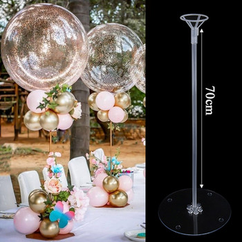 Clear Transparent LED Bobo Balloon Sticks Balloons Stand Balons Βάση στήριξης Στήλη για πάρτι γενεθλίων Διακοσμήσεις για τραπέζι γάμου