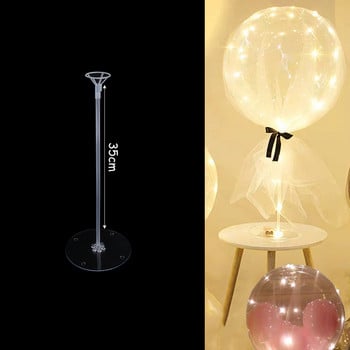 Clear Transparent LED Bobo Balloon Sticks Balloons Stand Balons Βάση στήριξης Στήλη για πάρτι γενεθλίων Διακοσμήσεις για τραπέζι γάμου