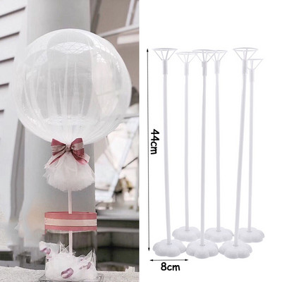Átlátszó, átlátszó LED-es Bobo léggömbrudak Léggömbök Állvány Balonok Tartó Oszlop Születésnapi parti esküvői asztaldíszek