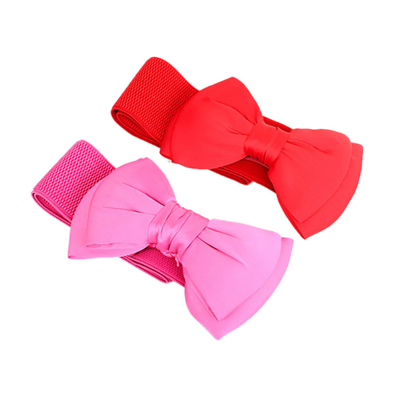 Ženski pojas s velikom mašnom Elastični široki rastezljivi pojas oko struka Novi dizajnerski pojasevi Naramenice za djevojčice Odjevni dodaci