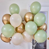 20 komada 10 inča Avokado zeleni lateks baloni Bijeli konfeti Kuglice Jungle Vjenčanje Rođendan Dekoracija doma Baby Shower Air Globos