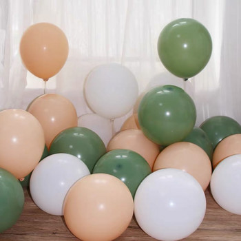 20 τεμ. 10 ιντσών Αβοκάντο Πράσινο Λατέξ Μπαλόνια Λευκά Κομφετί Μπάλες Ζούγκλα Γάμος Γενέθλια Σπίτι Διακόσμηση Baby Shower Air Globos