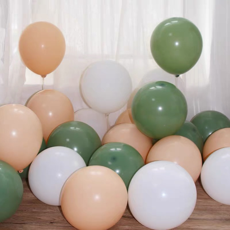 20 komada 10 inča Avokado zeleni lateks baloni Bijeli konfeti Kuglice Jungle Vjenčanje Rođendan Dekoracija doma Baby Shower Air Globos