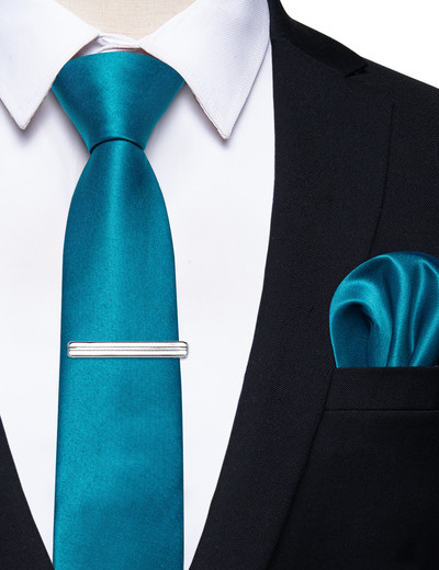 Muške jednobojne jednobojne kravate Handkscraft Set Luksuzne svilene kravate za muškarce Vjenčanje Poslovna zabava Uredski muški dodaci Veleprodaja