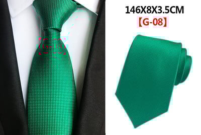 Čvrste muške kravate Kravate oko vrata 8 cm Svilene kravate Gravatas za muškarce Vjenčanica Plava Crvena Ljubičasta Srebrna Bež Kravate za muškarce