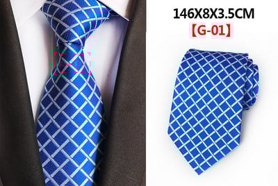 Čvrste muške kravate Kravate oko vrata 8 cm Svilene kravate Gravatas za muškarce Vjenčanica Plava Crvena Ljubičasta Srebrna Bež Kravate za muškarce