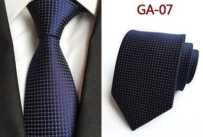 Čvrste muške kravate Kravate oko vrata 8 cm Svilene kravate Gravatas za muškarce Vjenčanica Plava Crvena Ljubičasta Srebrna Bež Kravate za muškarce