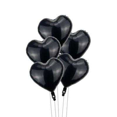 Balon sa zvijezdama za Valentinovo 5 kom 18 inčni balon za vjenčanje od crnog ružičastog zlata Aluminijska folija Rođendanska dekoracija Balon za tuširanje djeteta