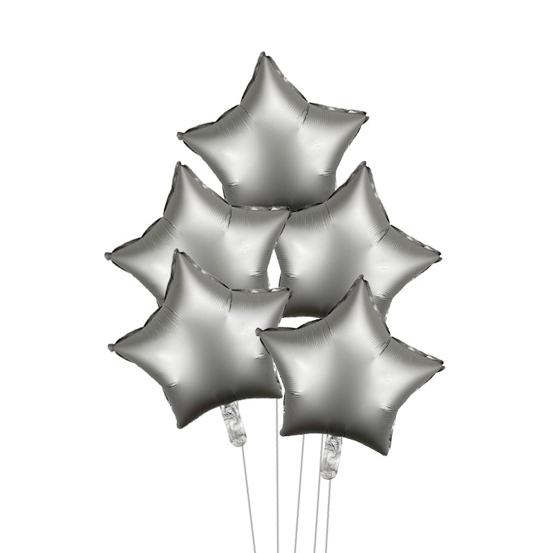 Balon sa zvijezdama za Valentinovo 5 kom 18 inčni balon za vjenčanje od crnog ružičastog zlata Aluminijska folija Rođendanska dekoracija Balon za tuširanje djeteta