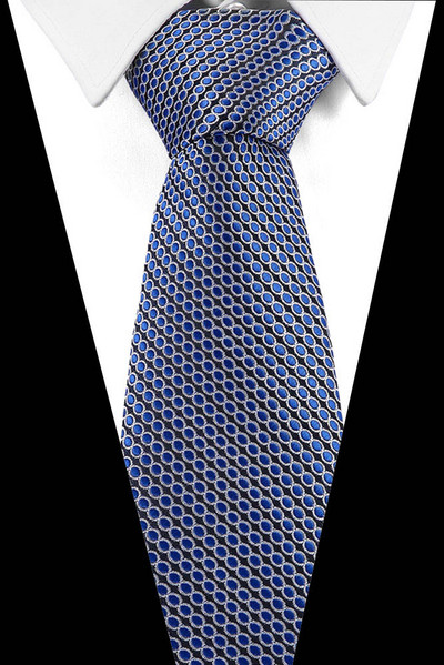 Pánska tmavomodrá pruhovaná luxusná hodvábna kravata pre biznis muža, formálna svadobná párty