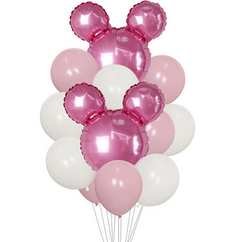 1σετ Mickey Minnie Mouse Balloon Birthday Latex Balloon Baby Shower Διακόσμηση πάρτι γενεθλίων Παιδικό αλουμινόχαρτο Μπαλόνι Air Globos Παιχνίδι