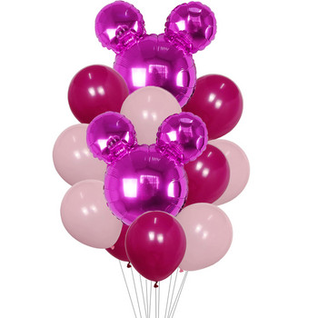 1σετ Mickey Minnie Mouse Balloon Birthday Latex Balloon Baby Shower Διακόσμηση πάρτι γενεθλίων Παιδικό αλουμινόχαρτο Μπαλόνι Air Globos Παιχνίδι