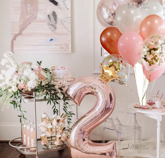 Baloni od folije s brojevima od 32 inča s balonom s brojevima krune 1 2 3 4 5 Dekoracije za rođendane Dekoracije za vjenčanja za djecu