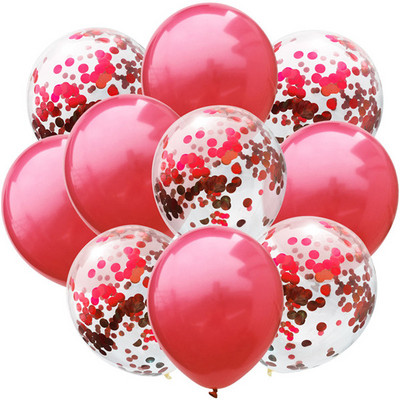 10 buc/lot amestec de baloane confetti negru argintiu decorare pentru nunta pentru petrecerea de aniversare Baloane metalice cu heliu Globo pentru baby shower cu sclipici