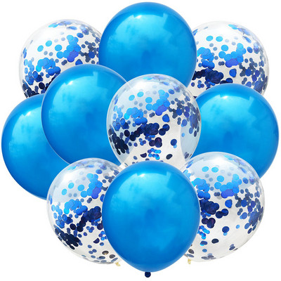 10 buc/lot amestec de baloane confetti negru argintiu decorare pentru nunta pentru petrecerea de aniversare Baloane metalice cu heliu Globo pentru baby shower cu sclipici