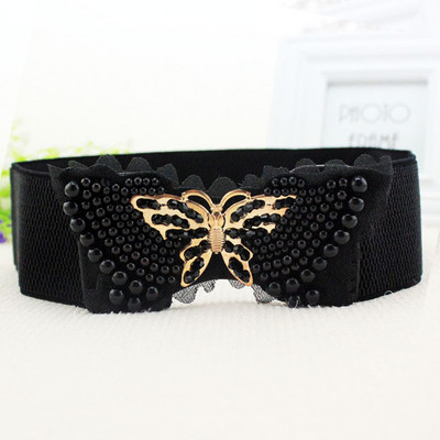 Korejska modna ženska elastična haljina za djevojke širokog struka s kopčom za remen Ženski remeni Dizajner luksuznih marki Cinturones Para Mujer