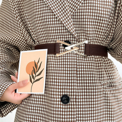 Korejska modna ženska elastična haljina za djevojke širokog struka s kopčom za remen Ženski remeni Dizajner luksuznih marki Cinturones Para Mujer