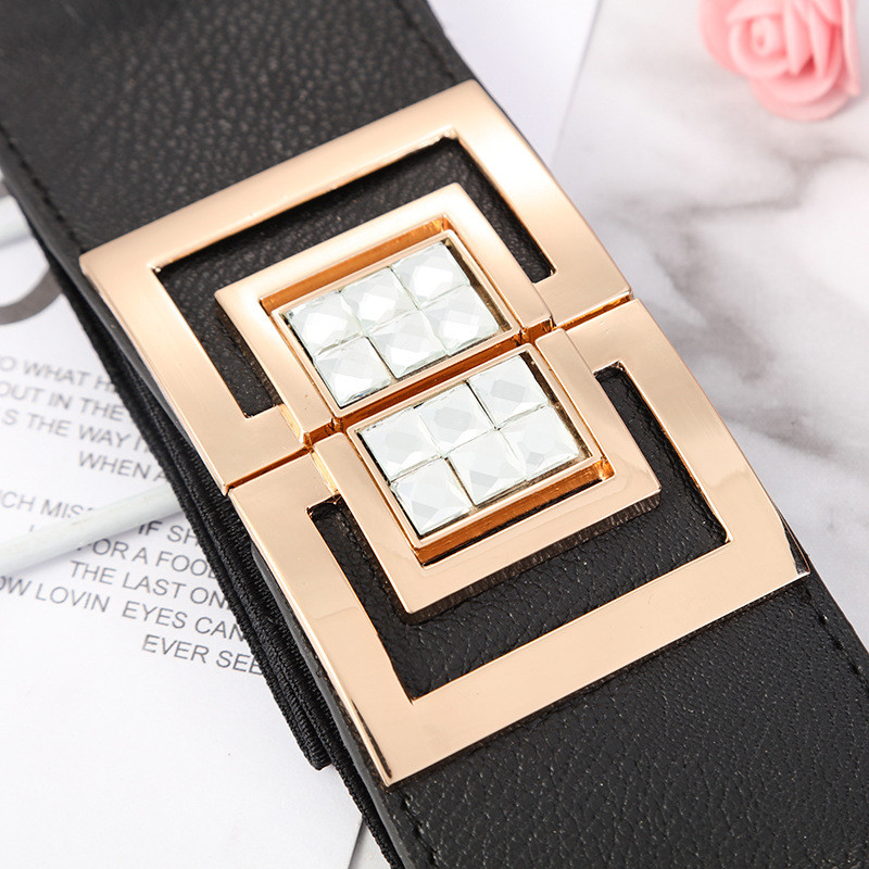 Korejska modna ženska elastična haljina za djevojke širokog struka s kopčom za remen Ženski remeni Dizajner luksuznih marki Cinturones Para Mujer