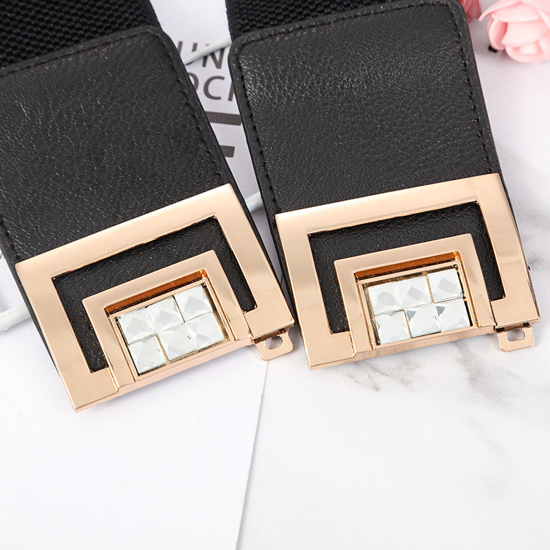 Korejska modna ženska elastična haljina za djevojke širokog struka s kopčom za remen Ženski remeni Dizajner luksuznih marki Cinturones Para Mujer