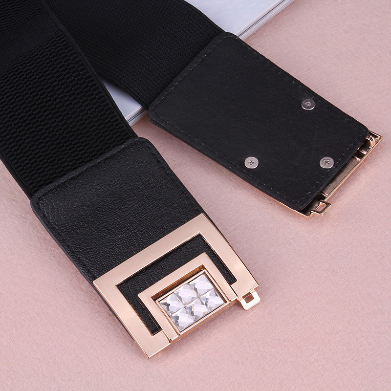 Korejska modna ženska elastična haljina za djevojke širokog struka s kopčom za remen Ženski remeni Dizajner luksuznih marki Cinturones Para Mujer