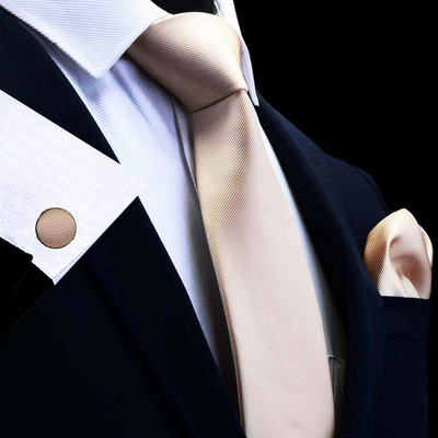 GUSLESON Νέα μόδα Κλασική μονόχρωμη ανδρική γραβάτα τετράγωνα μανικετόκουμπα σετ τσέπης Κόκκινο κίτρινο πράσινο μεταξωτό κοστούμι γραβάτα Γάμου Επιχείρηση