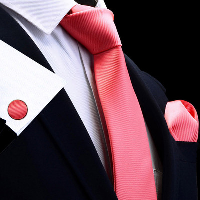 GUSLESON új divat, klasszikus, tömör férfi nyakkendő zseb négyzet mandzsettagombok szett piros sárga zöld selyem nyakkendő öltöny esküvői üzlet