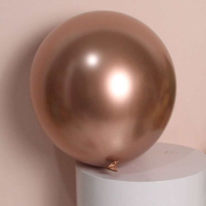 5db 18 hüvelykes krómrózsa arany latex léggömbök arany ezüst kék fémes hélium globos születésnapi parti esküvői dekorációs kellékek