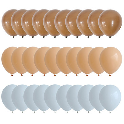 30 komada 10 inča Retro kava smeđi balon Zlatni konfeti Latex balon Baby Shower Rođendanske dekoracije za vjenčanje Mat Globos