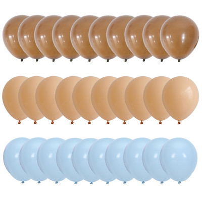 30 komada 10 inča Retro kava smeđi balon Zlatni konfeti Latex balon Baby Shower Rođendanske dekoracije za vjenčanje Mat Globos