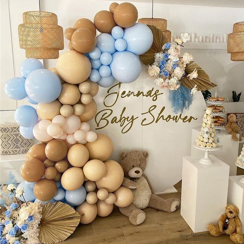 30 komada 10 inča Retro kava smeđi balon Zlatni konfeti Latex balon Baby Shower Rođendanske dekoracije za vjenčanje Mat Globos
