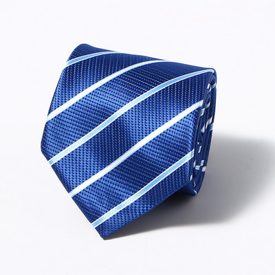 Klasične crno-smeđe karirane cvjetne vjenčane kravate širine 8 cm za muškarce Ležerna odijela Kravata Gravatas pruge Plave poslovne kravate