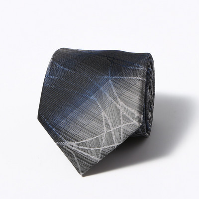 Klasične crno-smeđe karirane cvjetne vjenčane kravate širine 8 cm za muškarce Ležerna odijela Kravata Gravatas pruge Plave poslovne kravate