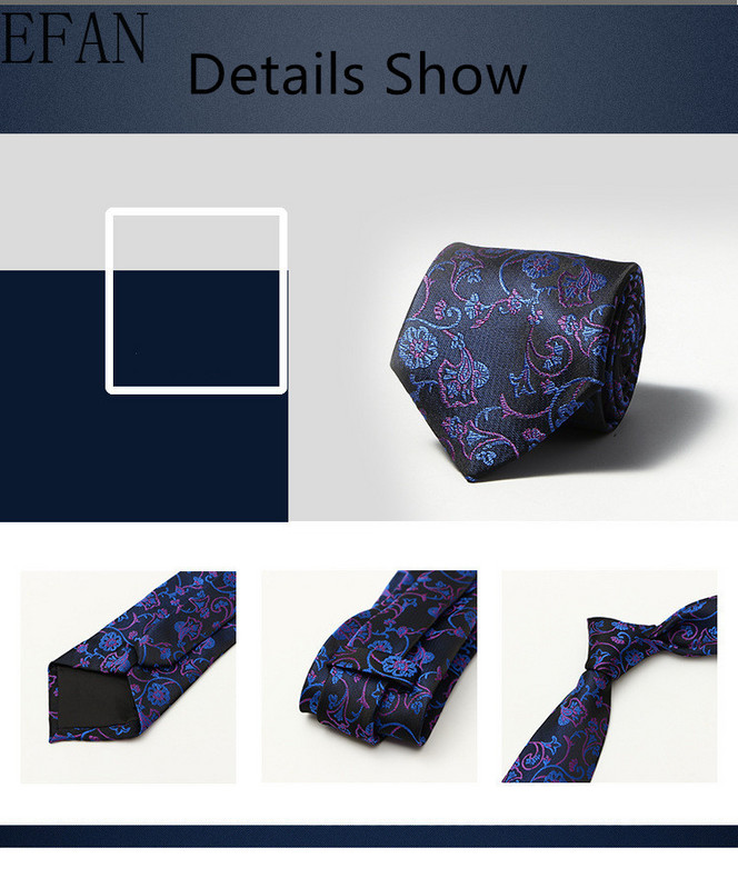 Klasične crno-smeđe karirane cvjetne vjenčane kravate širine 8 cm za muškarce Ležerna odijela Kravata Gravatas pruge Plave poslovne kravate