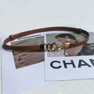 Dizajnérsky nový nastaviteľný opasok z PU kože pre ženy, oblekový opasok, džínsy, ozdobný zmršťovací pás, tenké opasky