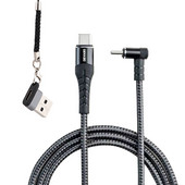 Konsoles datu kabeļa elkoņa vads C tipa/USB līdz C tipa ātrās lādētāja kabeļa vads 480Mbps rezerves datu vads tvaika klājam